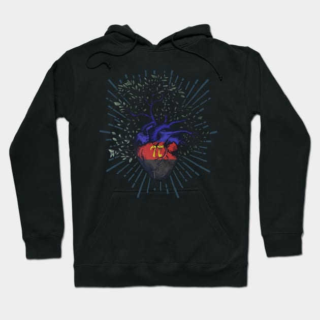 Polyamory Heart Tree of Life Hoodie by Psitta